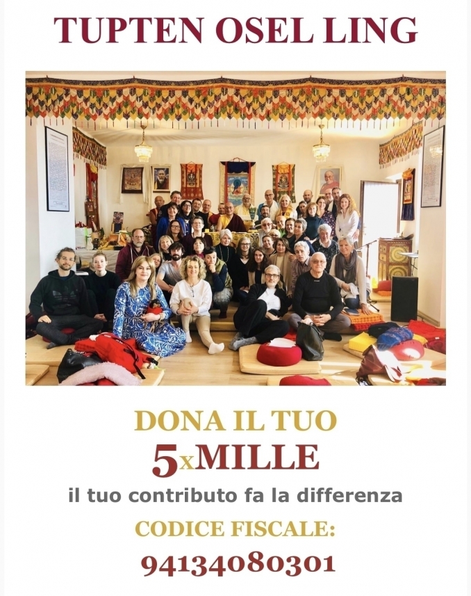DONA il TUO 5xMILLE - Tupten Osel Ling